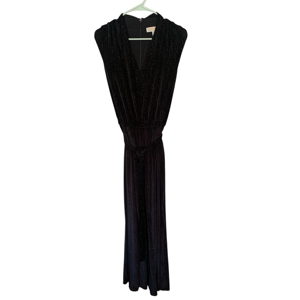 Michael Kors shimmery black and silver Elegant Black jumpsuit in size large, EUC - Picture 5 of 5